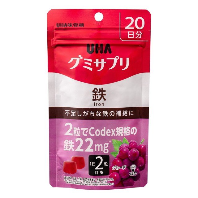 UHA味覚糖 グミサプリ 鉄 20日分 40粒